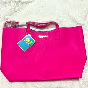 Pink shoulder tote bag